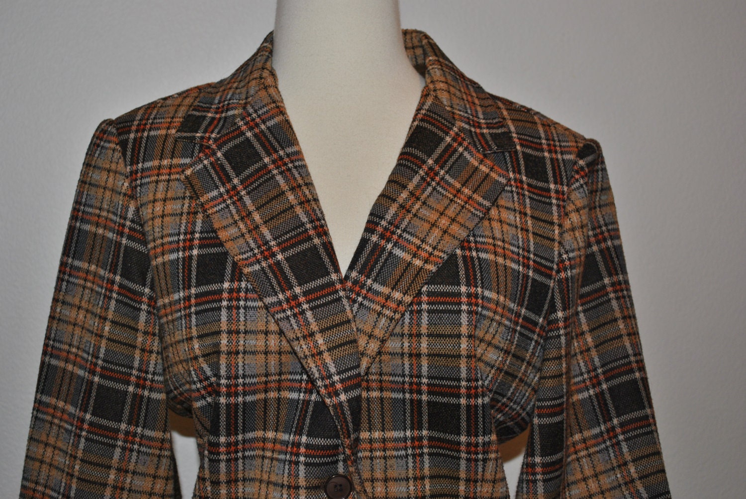 Vintage Plaid Suit Jacket 9