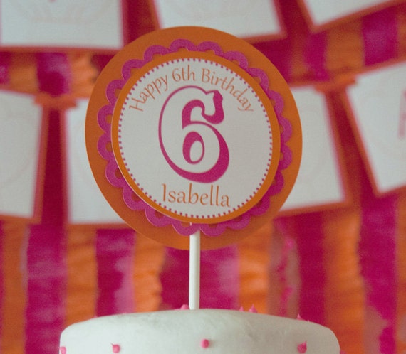Baking Birthday Party Custom 4 Inch Circle Cake Topper Decoration Il_570xn