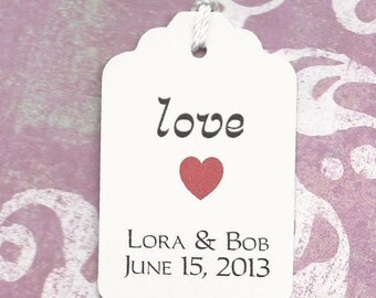 100 PERSONALIZED Thank you -Wedding or Favor tags-Shower or Gift tags-Hang Tags