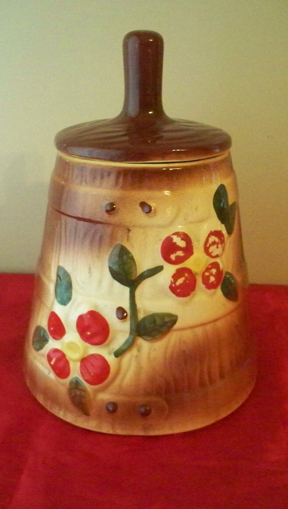 American Bisque Cookie Jar Butter Churn Cookie Jar Country