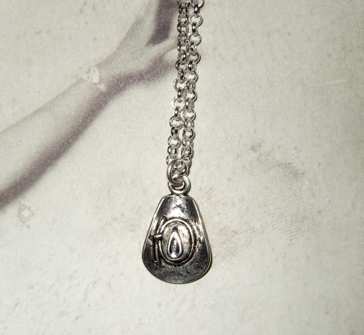 Stetson Necklace Cowboy Hat Charm Cowboy Necklace Cowgirl