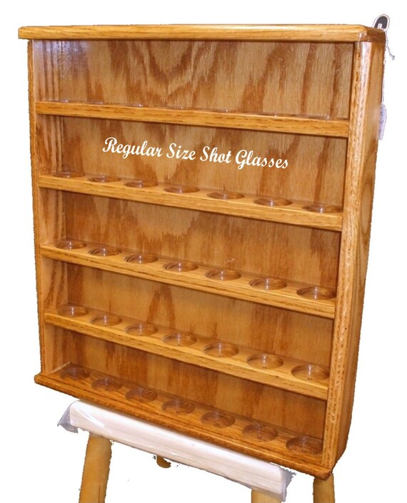 Short Shot Glass Display Cases FREE SHIPPING by Grateful50 on Etsy