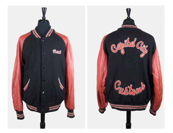 Items similar to Vintage Varsity Style Hot Rod Car Club Wool Jacket ...