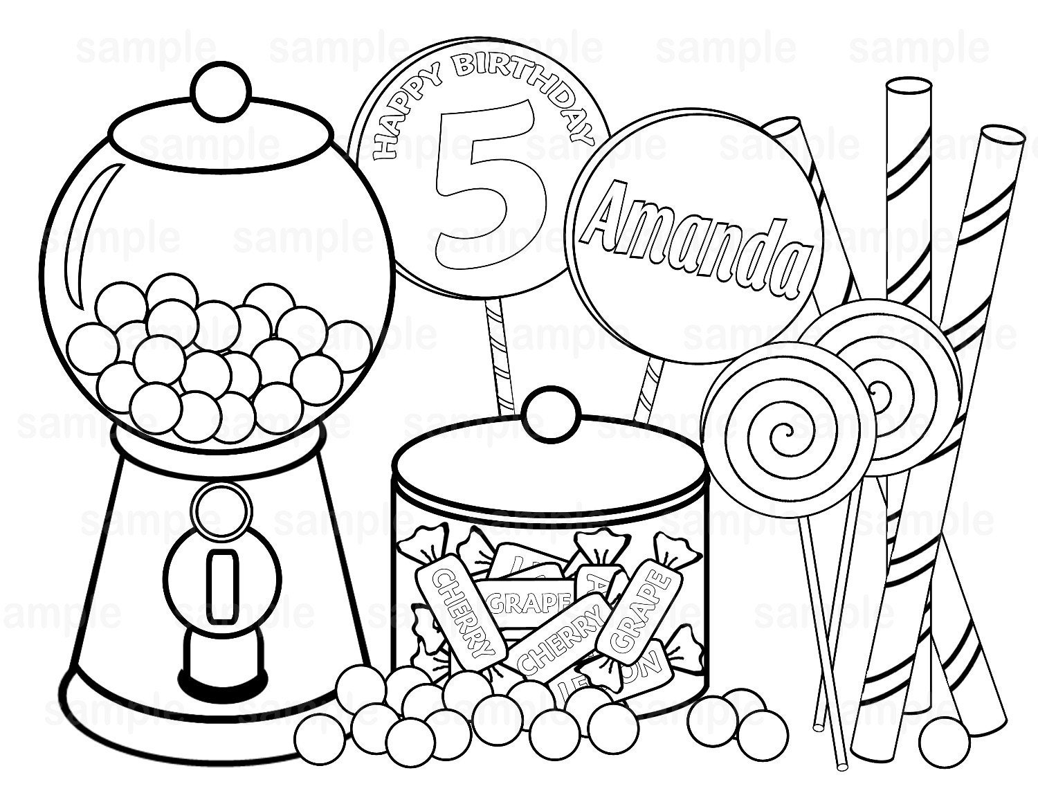 treats hard coloring pages - photo #5