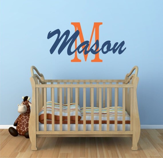 Boys Name Decals Name Wall Decal Boys Room Decor Baby