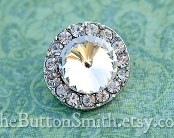 Rhinestone Buttons "Gabrielle" (25mm) RS-022 - 5 piece set