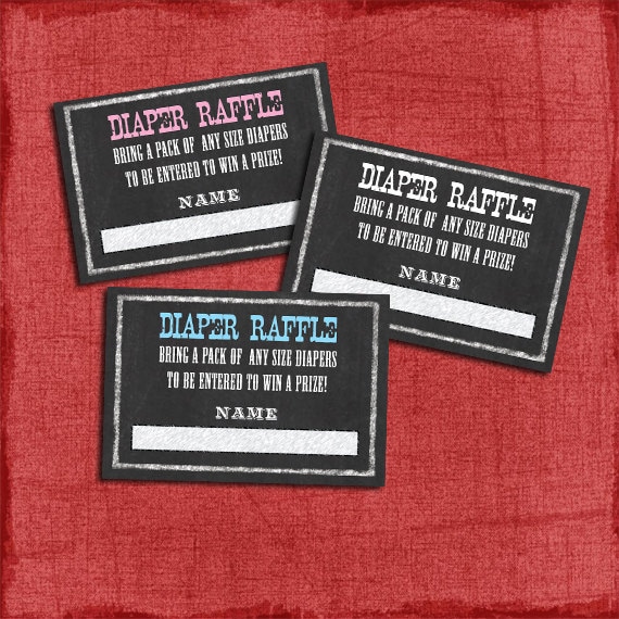 Printable Western BBQ Chalkboard Style Baby Shower Diaper Raffle Tickets, Chalkboard Western BBQ Baby Shower Invite -DIY Il_570xn