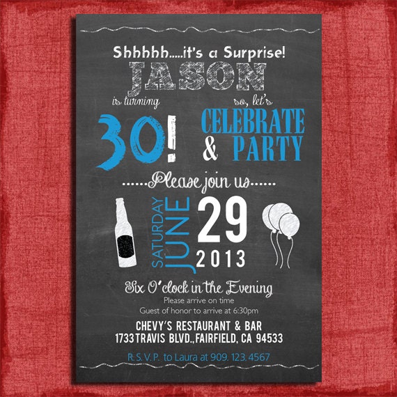 Surprise 30Th Birthday Party Invitation Wording 7