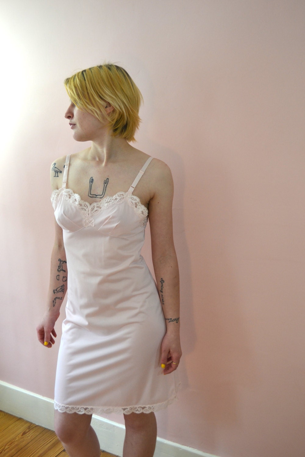 Vintage Lingerie Late 60's Early 70's Petal Pink Full