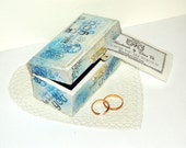 Shabby-chic Proposal ring box, Natural wood, Ring bearer, Engagement box, Trinkets box (3 3/4'' - 2'' - 2 1/4'' )