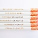 Favorite Things Pencils - White & Gold, Set of 6, Stocking Stuffers