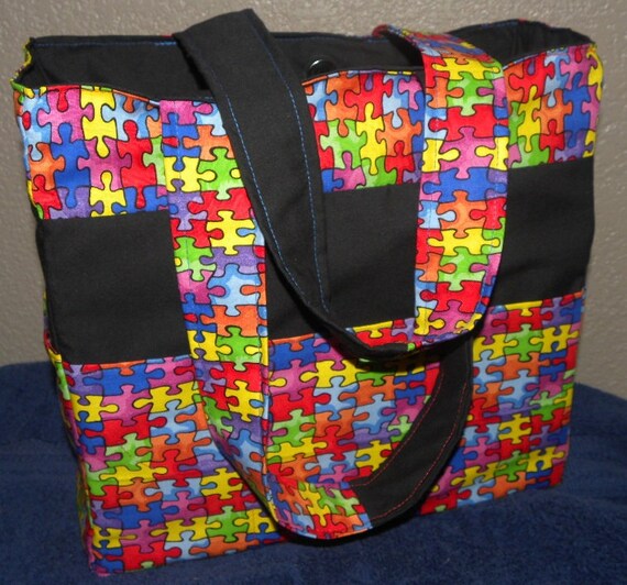 AUTISM AWARENESS Tote Bag/Diaper Bag Bag By TheCreativeRaccoon