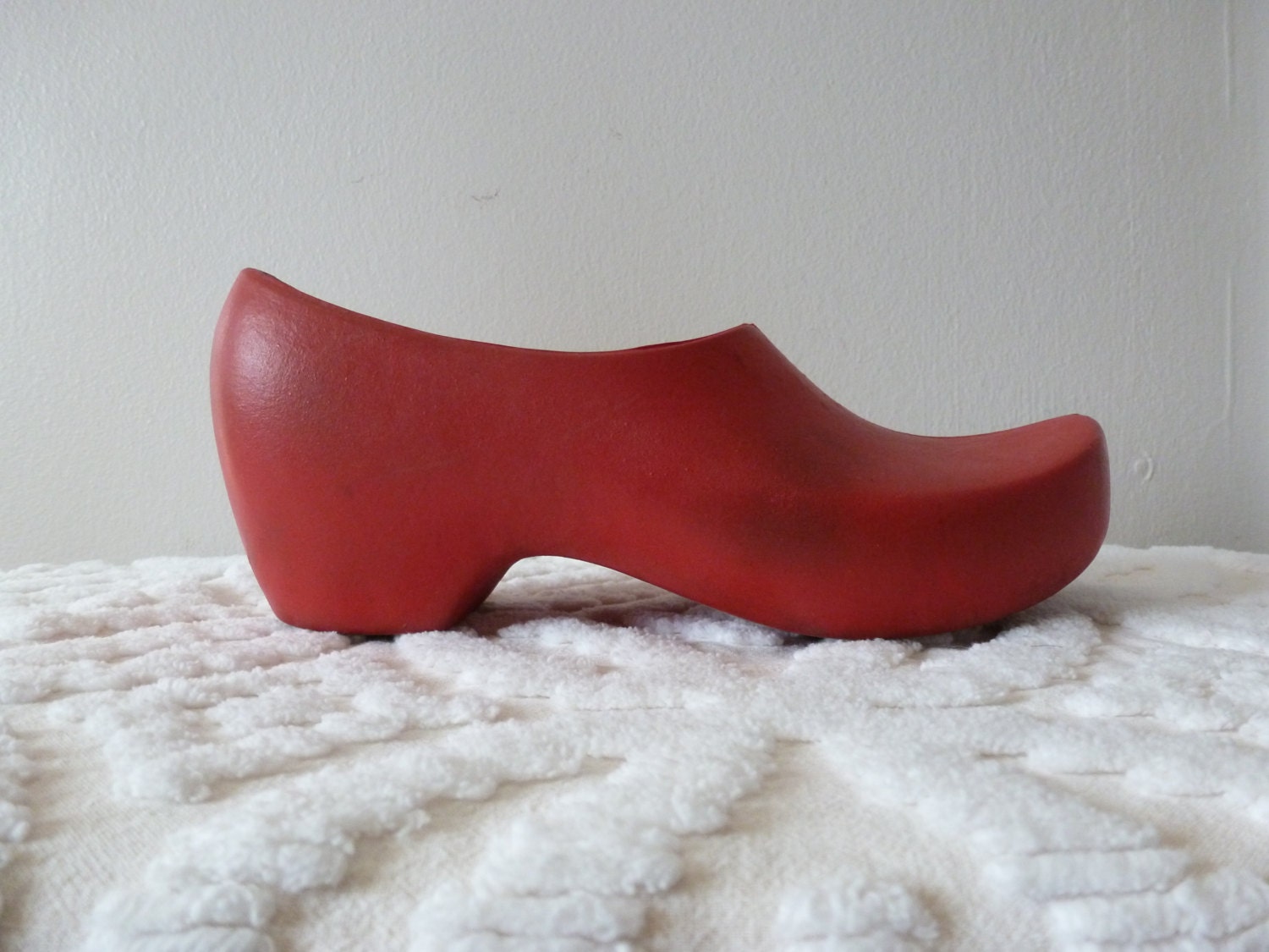 Vintage German Clogs Red Gardening Shoes 37 7