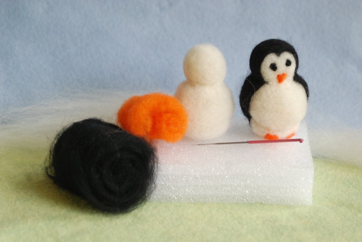 Needle Felting Penguin Kit For Beginners by BondurantMountainArt