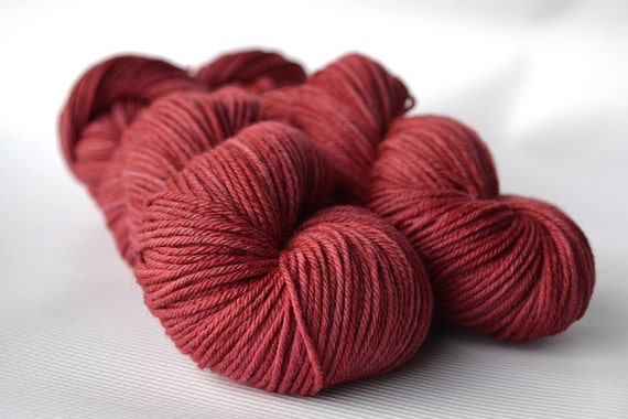 'Rustic Cranberry' <br>Worsted Gaia <br> <b> Dyed by Elysia </b> <b>