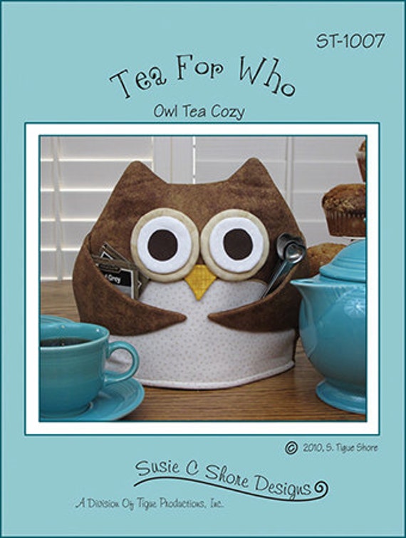 Pattern Owl Tea Cozy Tea For Who by Susie C Shore
