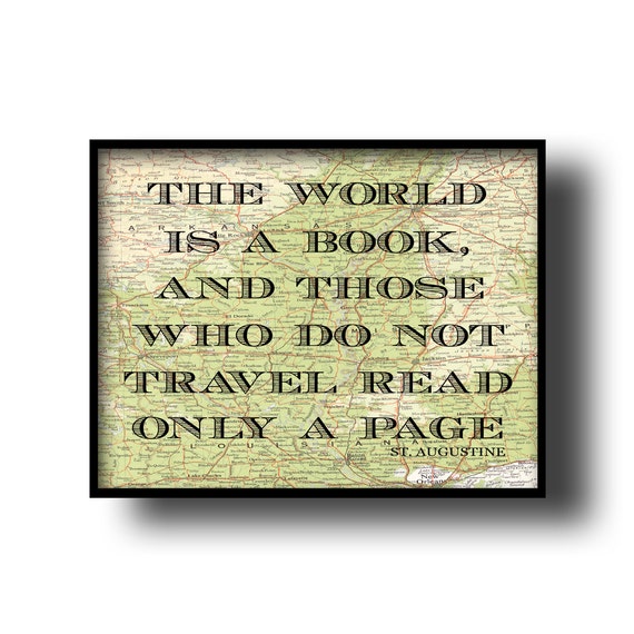 Items similar to Vintage Map map Print Book print Atlas Quote ...