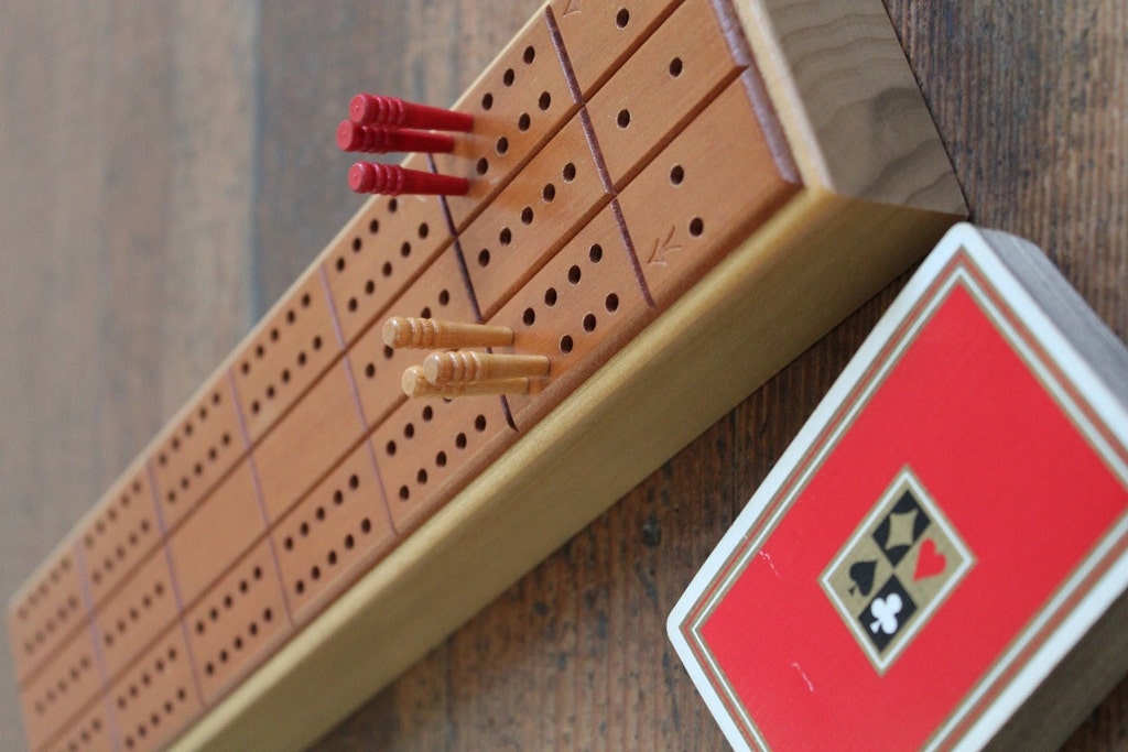 Vintage Wooden Cribbage Board W.C. Horn Bro. & Co. 1941