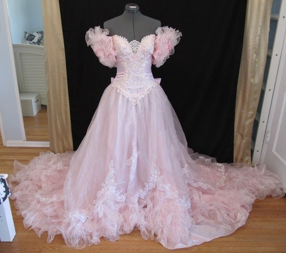 1980s 80s Pink Dream Fairytale CINDERELLA Princess Formal