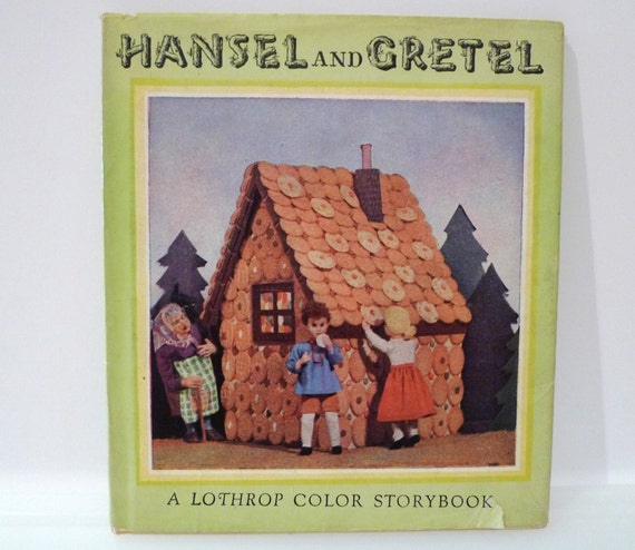 Hansel and Gretel Storybook Antique 1940s Vintage Illustrated