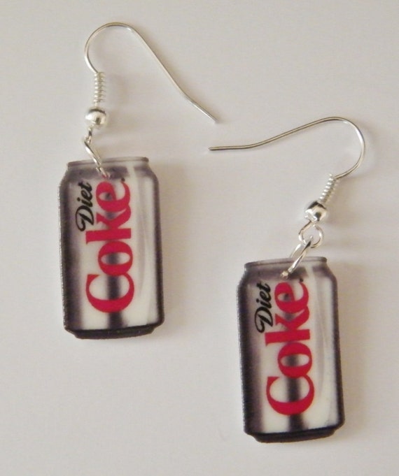 Can of Diet Coke Coca Cola Earrings by Murals4U on Etsy
