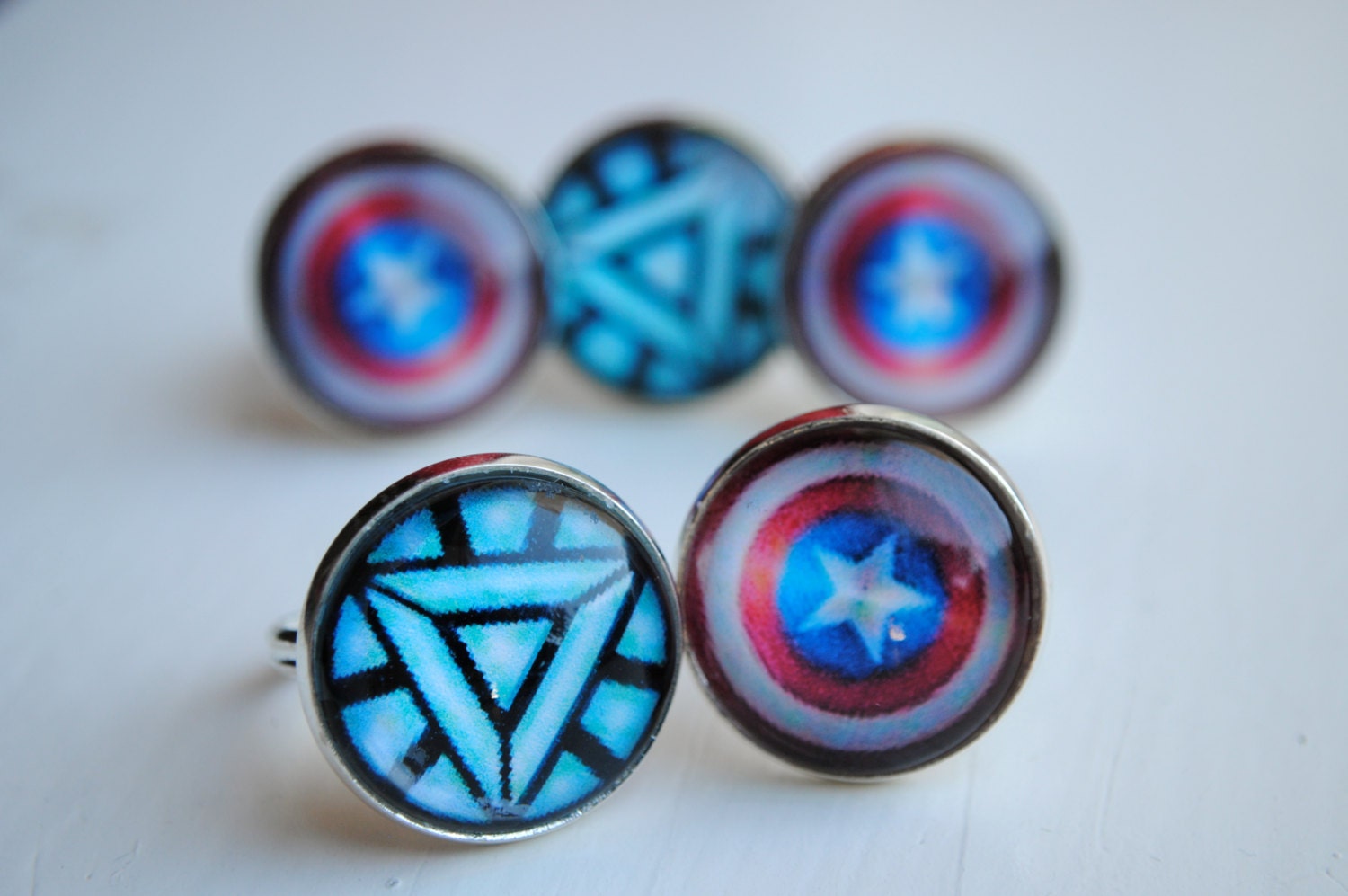 Arc Reactor OR Shield Ring Iron Man Captain by BeeesBeads