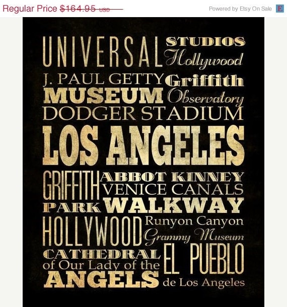 Los Angeles Wall Art items similar to los angeles, california, typography art canvas Los Angeles Wall Art items similar to los angeles, california, typography art canvas