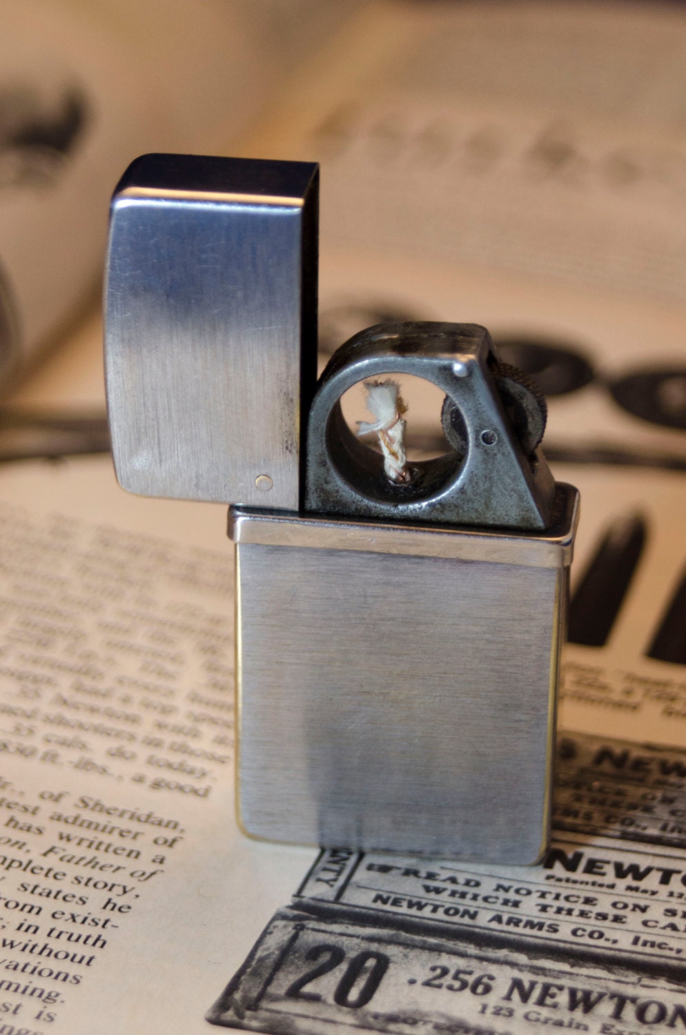 19501960s NIMROD Windproof Flip Top Pipe Lighter rehabbed