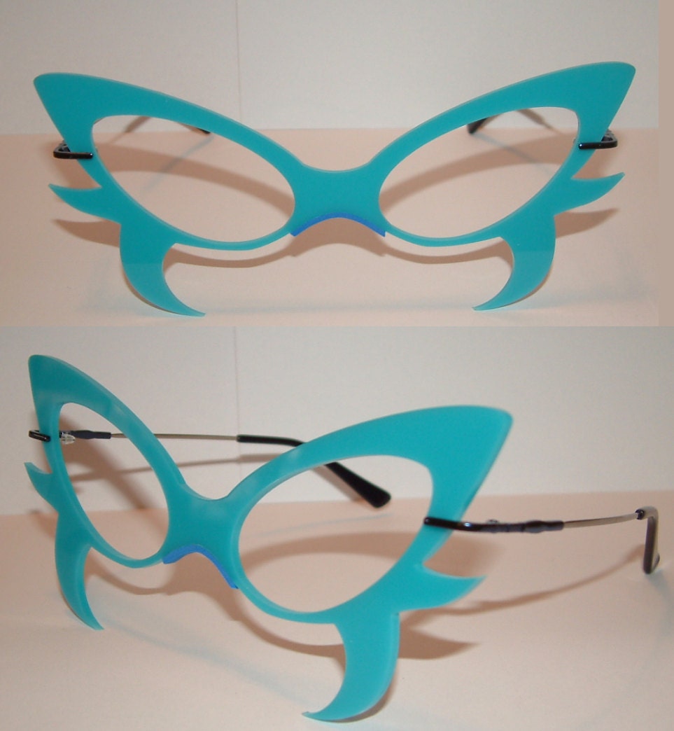 Turquoise cosplay costume mask glasses