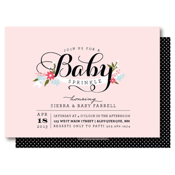 Baby Girl Sprinkle Invitations 9