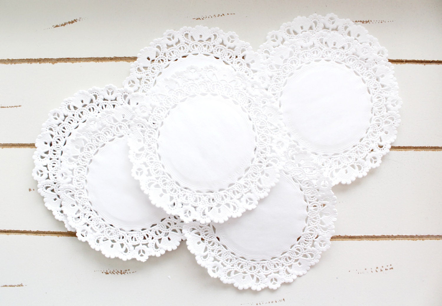 50 White Paper Doily Doilies 4 inch