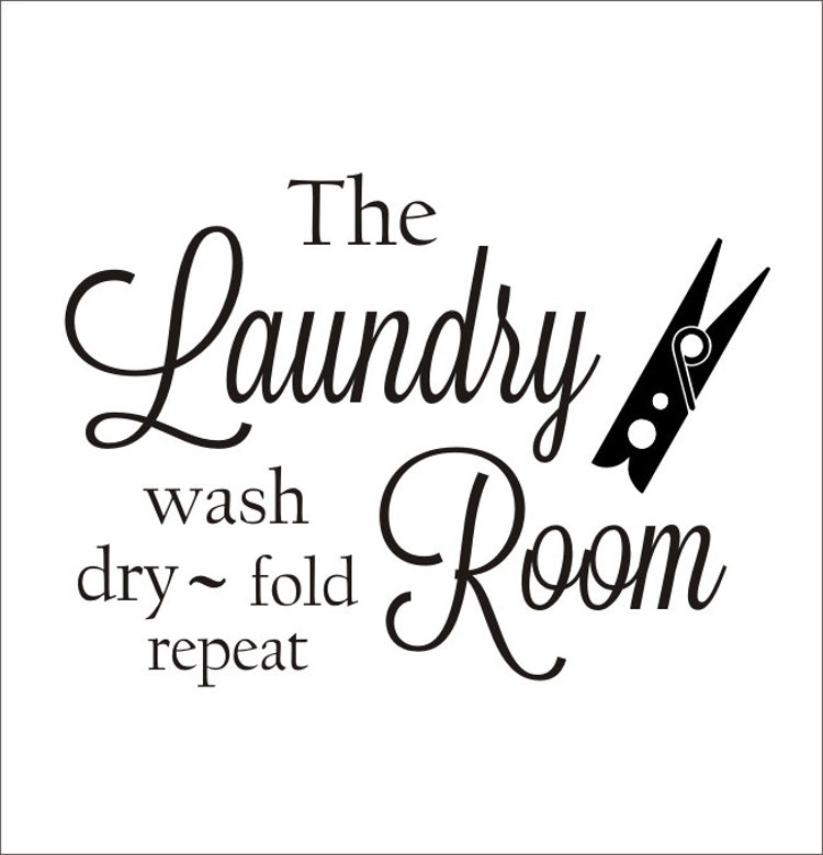 Laundry Room Vinyl Wall Decal with by CustomVinylbyBridge on Etsy