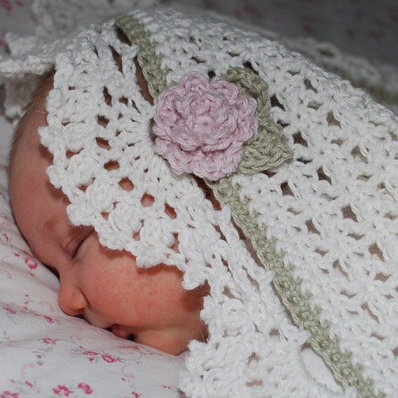 Pima Cotton Crochet Baby Blanket....Beautiful