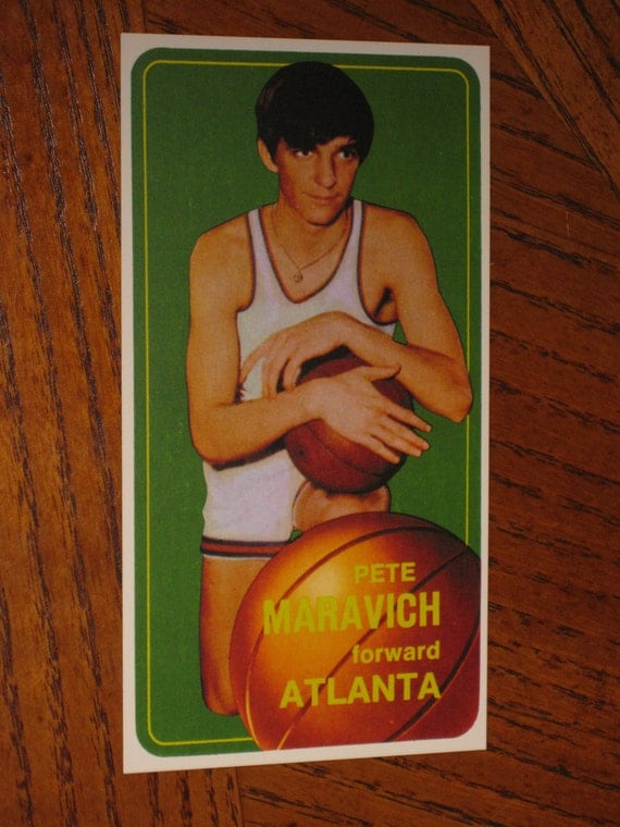1970/71 topps pete maravich rookie authentic looking card