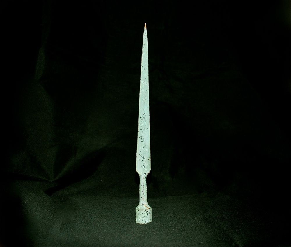 Franklin Lightning Rod Copper Finial with Patina Marked