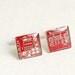Circuit board Cuff links - Geekery - Red Square cufflinks - recycled computer - gift for man