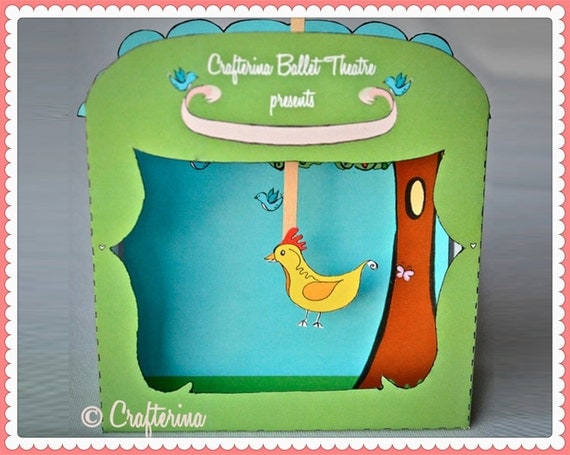 Carnival of the Animals Puppet Theater Printable PDF Kit - DIY Craft - Party Favor- Child Toy - Play & Pretend