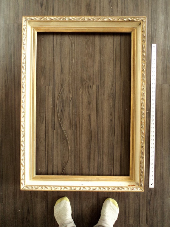 Antique Ornate wood/ plaster picture frame. by AjWcreations