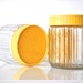 RESERVED Glass Storage Containers with Yellow Lids