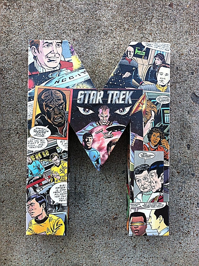 1 Medium Custom Star Trek Letter. Vintage by GreenDoorTradingCo