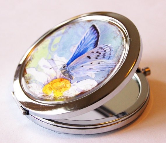 Butterfly compact mirror mirror purse mirror compact