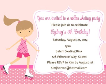 Roller Skating Invitation: (Digital File)