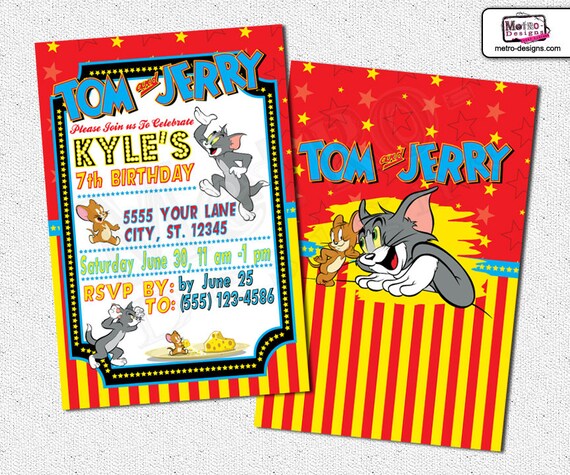 Tom And Jerry Invitations 9