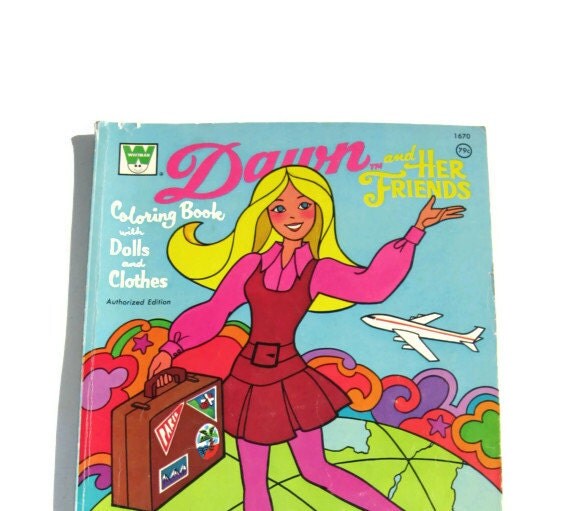 Download Vintage Dawn Coloring Book clothes paper dolls 70s fashion