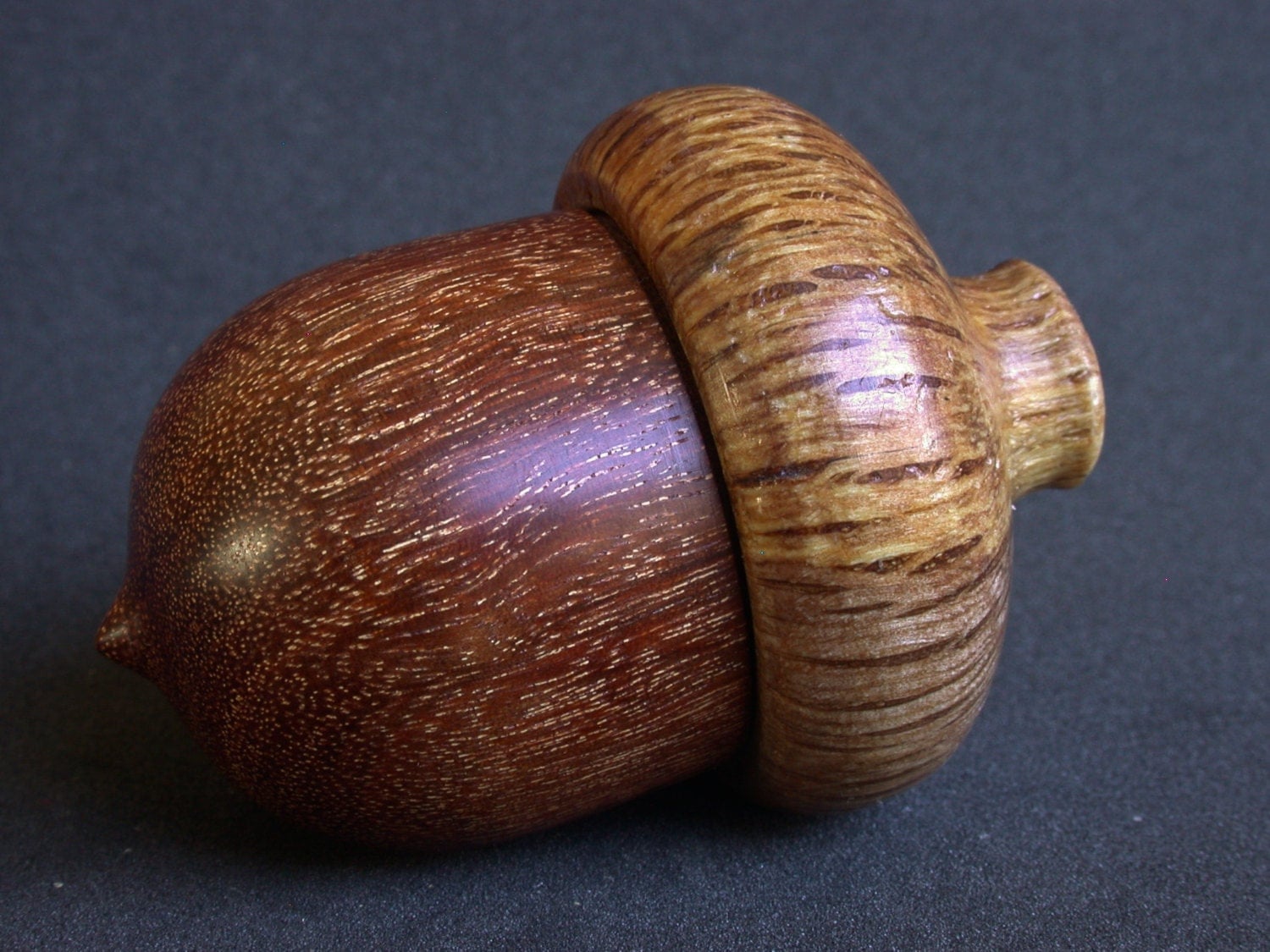 Lv 1059 Cooktown Ironwood And Oak Hand Turned Wooden Acorn