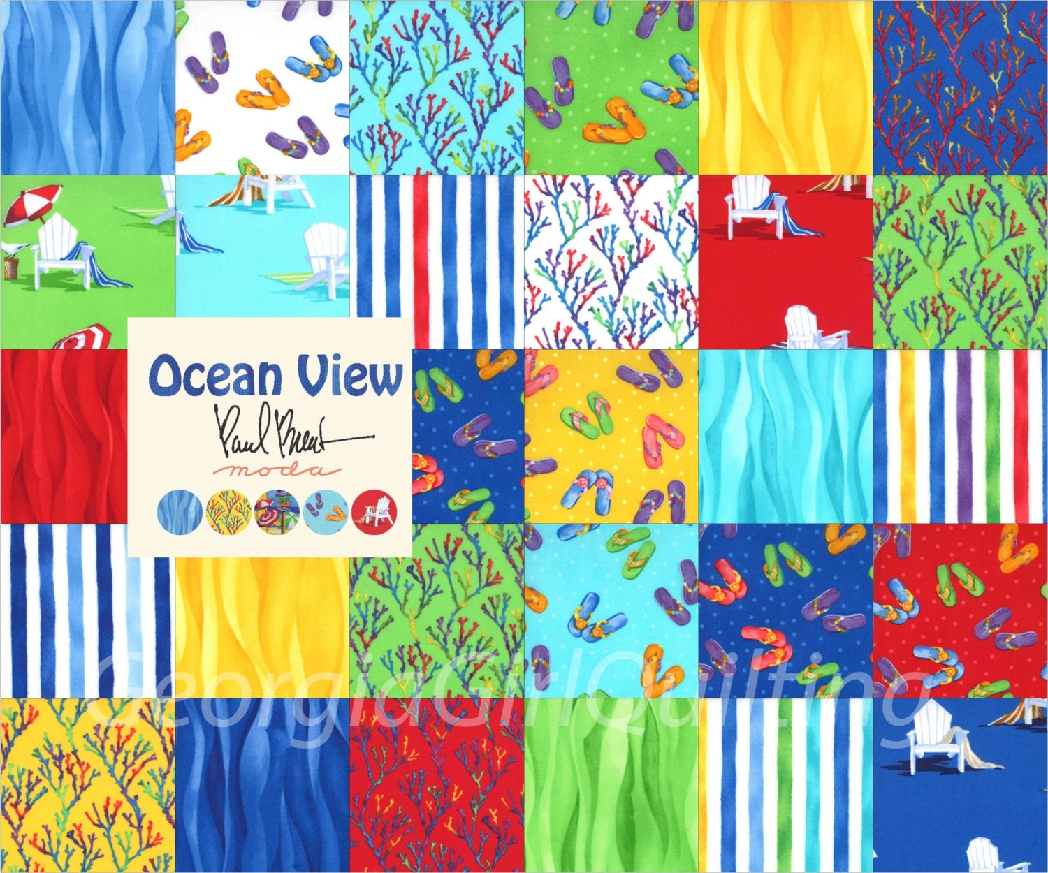 Ocean View Layer Cake Moda Fabrics Quilt Fabric 42 10