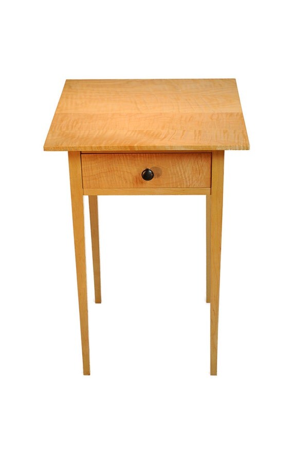 Shaker Occasional Table in Curly Maple Wood End Table or