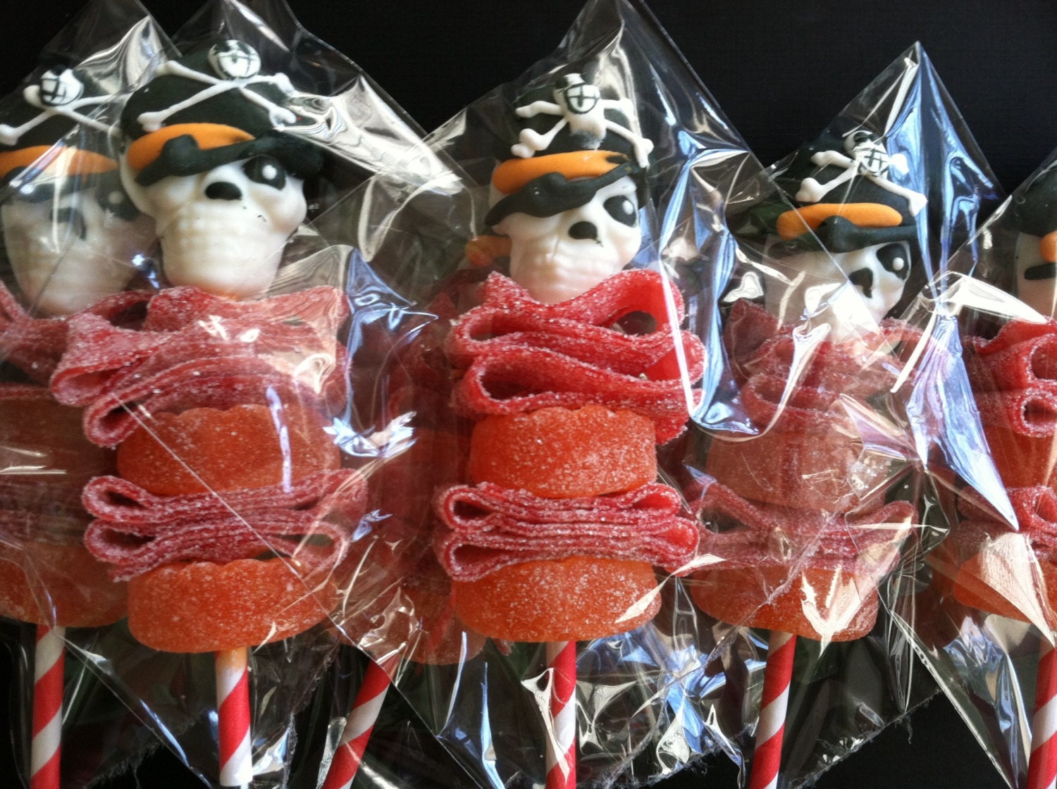 12 Pirate themed mini candy kabob skewer children's