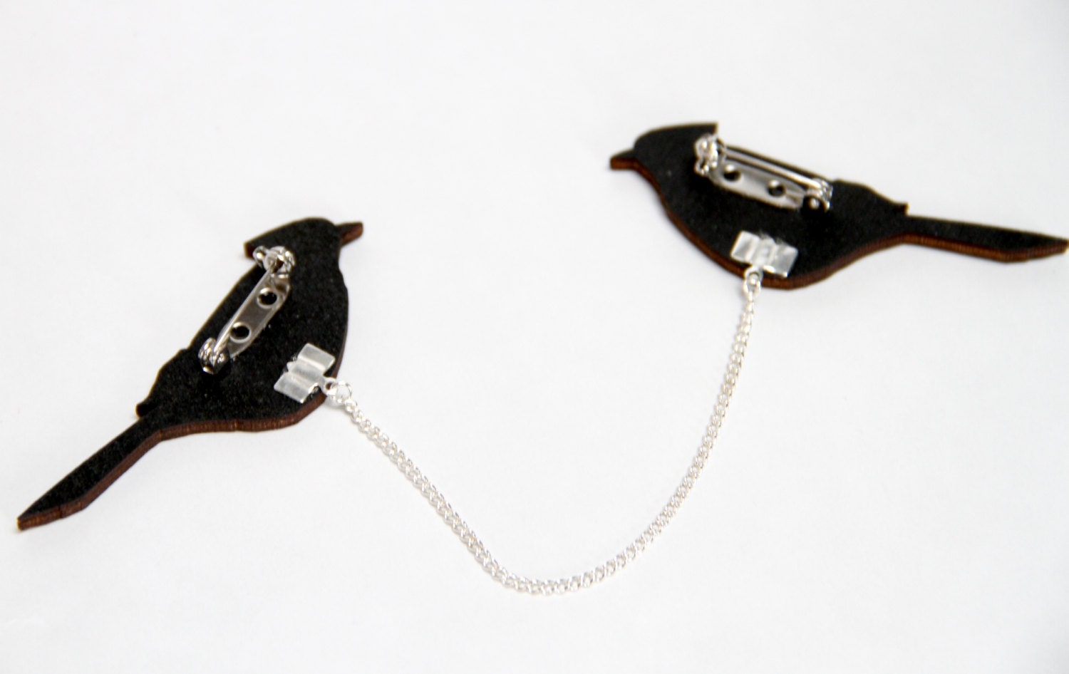 Bird Wooden Collar Clips