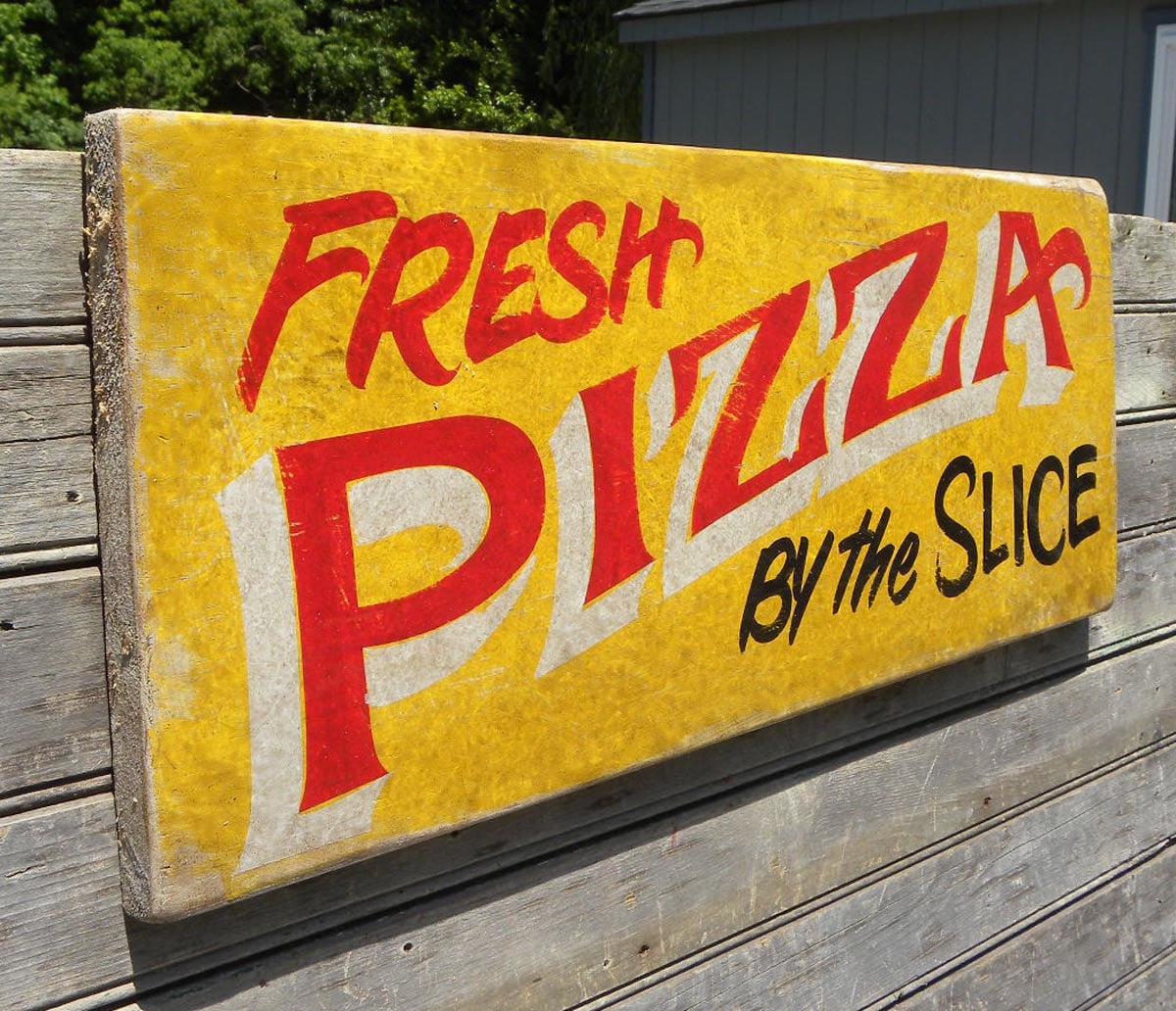 Pizza Sign hand painted wooden restaurant decorart